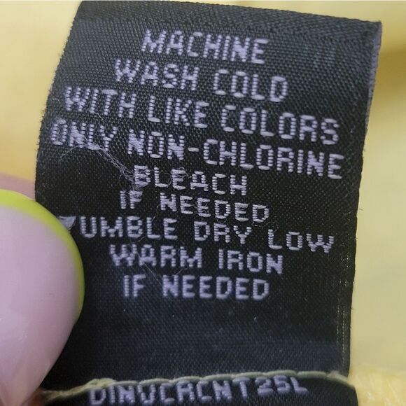 Investments 100% Linen V Neck Button Down Shirt 3/4 Sleeve Yellow Lagenlook XL - Picture 6 of 8